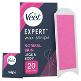 Veet Expert Wax Strips Legs and Body Normal Skin Hair Removal 20 Strips