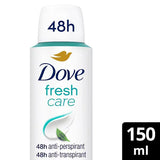Dove Women Deodorant Fresh Antiperspirant Aerosol 150ml