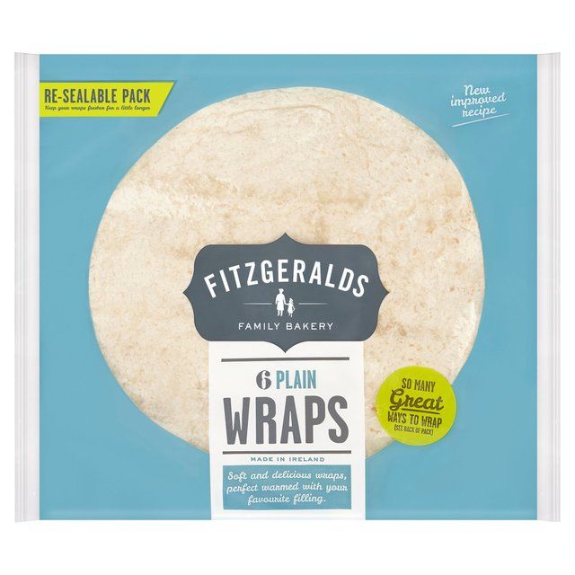 Fitzgeralds Large Plain Wraps 6 per pack