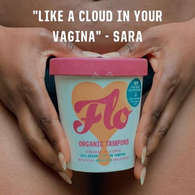 FLO Organic Applicator Tampons Regular + Super Combo Pack 14 per pack