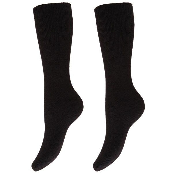 Floso Womens Wellington/Welly Socks (2 Pairs) (UK Shoe 4-7) Black