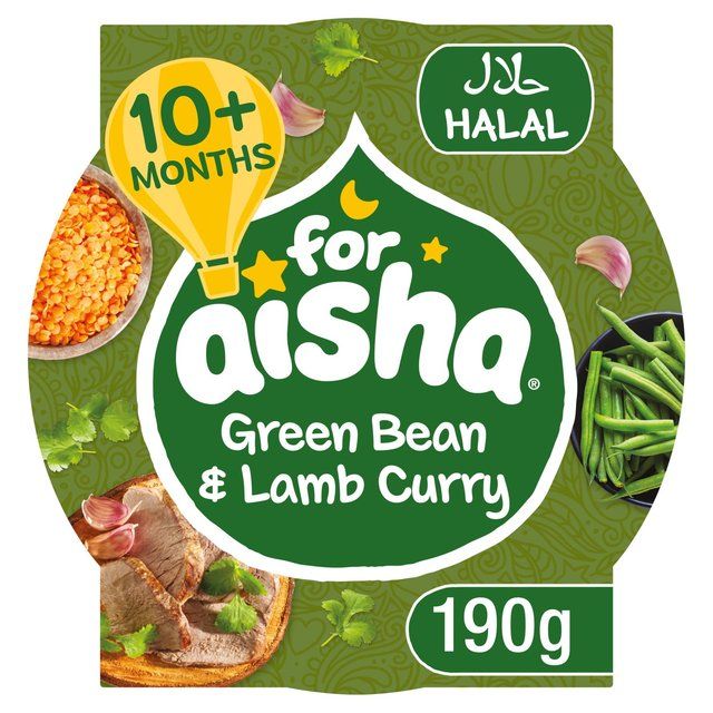 For Aisha Green Bean & Lamb Curry with Lentils Pot 10 mths+ 190g