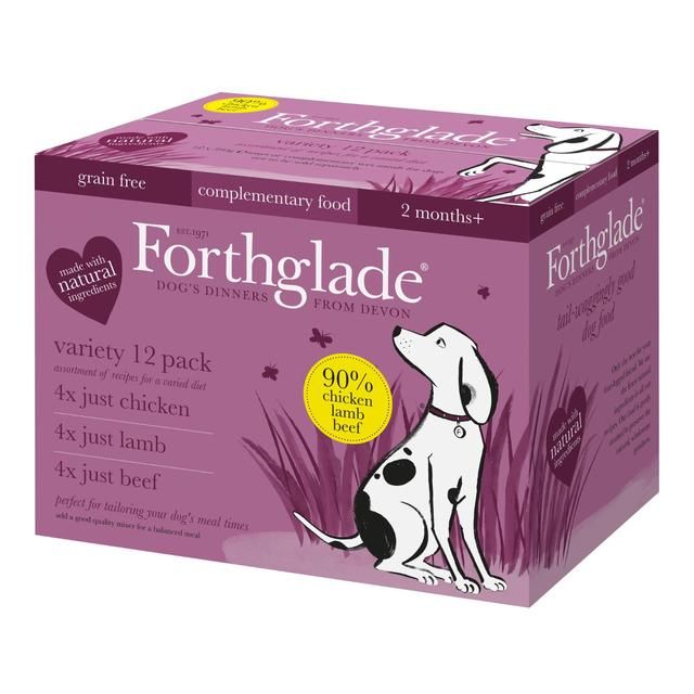 Forthglade Just Multicase (Chicken Lamb & Beef) Grain Free Wet Dog Food 12 x 395g