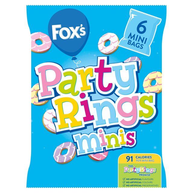 Foxs Biscuits Party Rings Minis Multipack 6 per pack