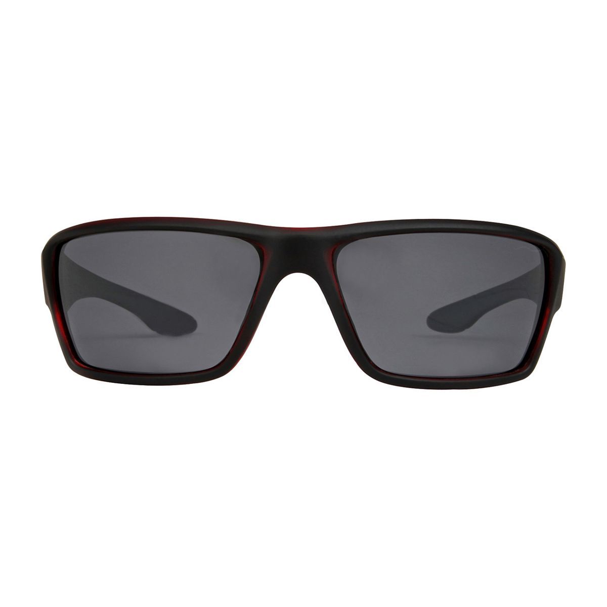 Freedom Polarised Sunglasses - Matte Blackn and Red Frame