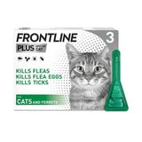 FRONTLINE Plus Flea & Tick Treatment Cat 3 per pack