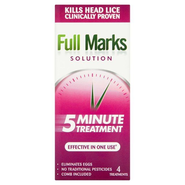 Full Marks Head Lice Removal Treatment with Nit Comb 200ml