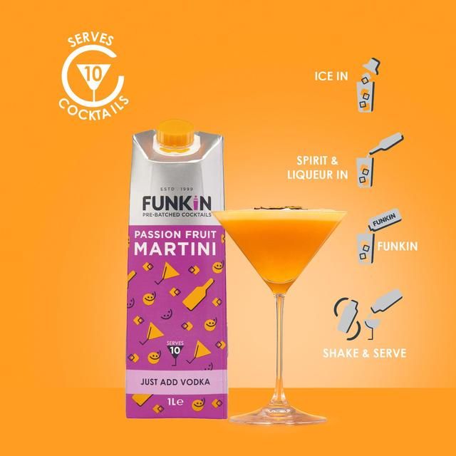 Funkin Passion Fruit Martini Cocktail Mixer 1L