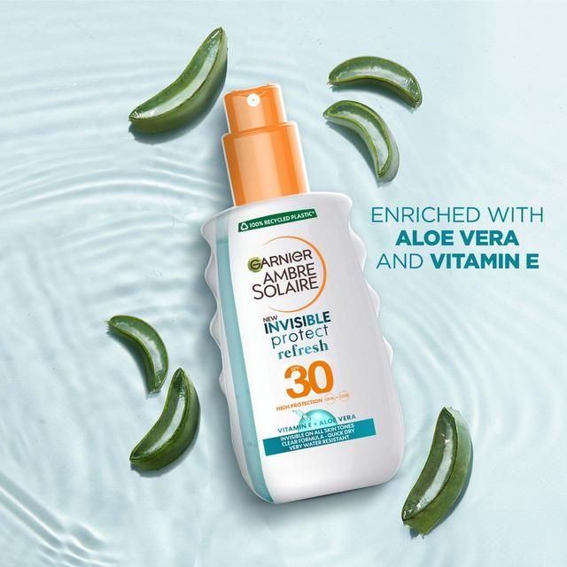 Garnier Ambre Solaire Invisible Protect SPF 30 Refresh Sun Cream Spray 200ml