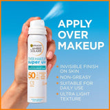 Garnier Ambre Solaire Over Makeup Super UV Protection Mist SPF50 75ml