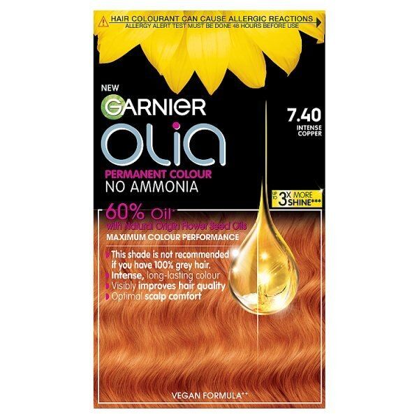 Garnier Olia 5.15 Frosted Chocolate Brown Permanent Hair Dye Intense Copper 7.4
