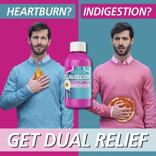 Gaviscon Double Action Liquid Heartburn Indigestion Mint 300ml