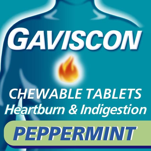 Gaviscon Tablets Heartburn & Indigestion Peppermint 48 per pack