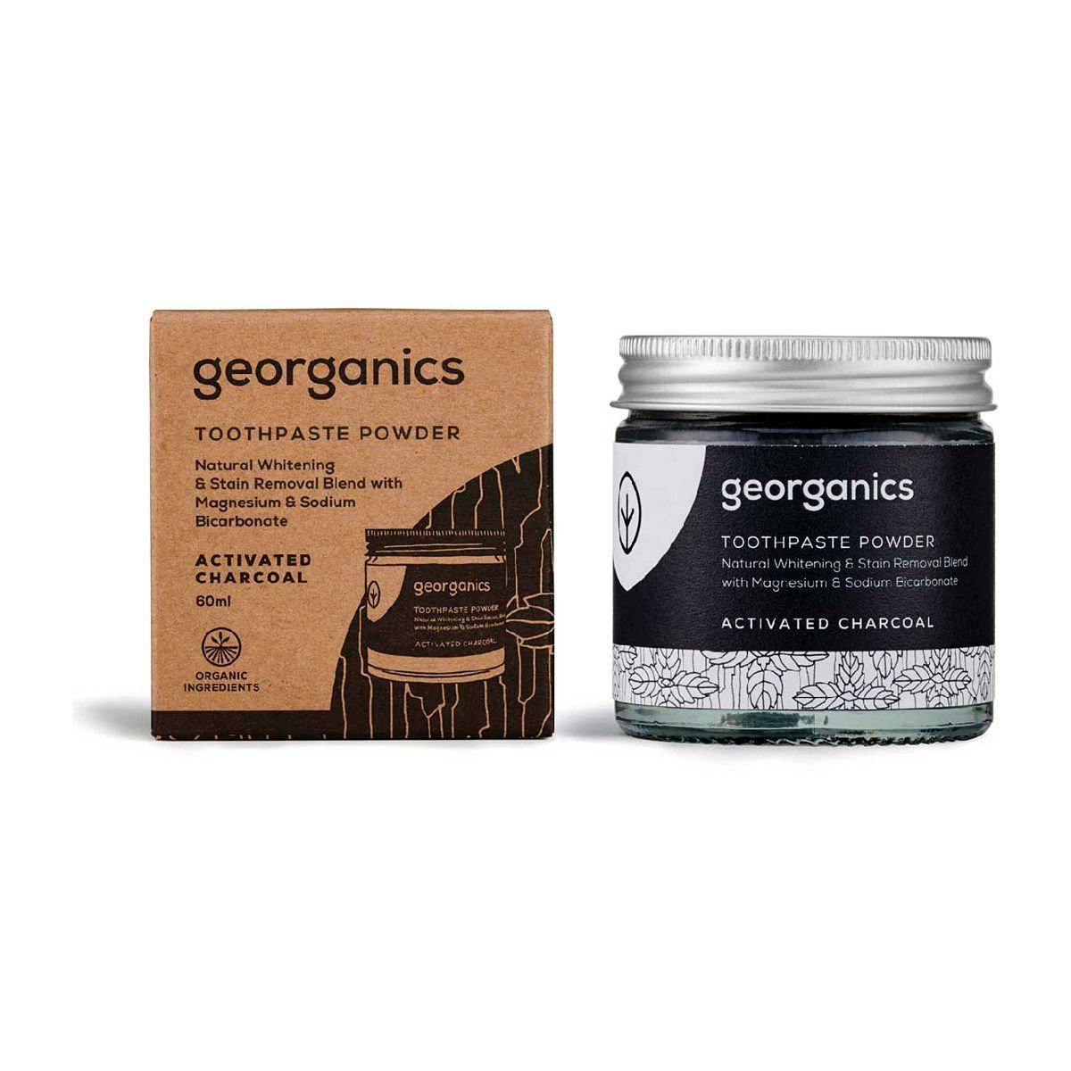 Georganics Tooth Powder Activated Charcoal 60ml