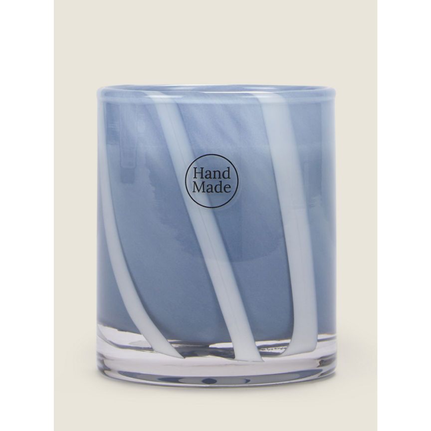 George Home Blue Shell Striped Candle