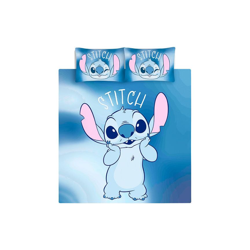 George Home Disney Stitch Blue Reversible Duvet Set - Double