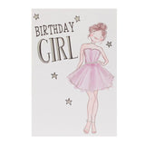 George Home Girl in Dress Birthday Card