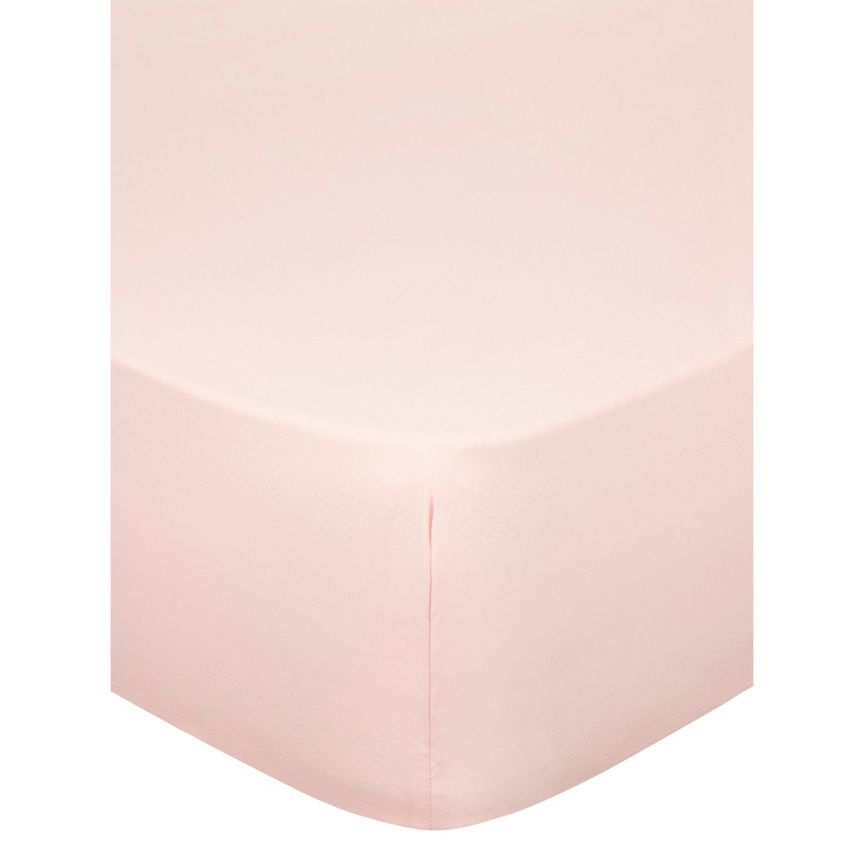 George Home Pink Plain Fitted Sheet - Double