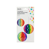 George Home Rainbow Paper Honeycomb Decorations