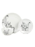 George Home White & Black Jungle Dinner Set - 12 Piece