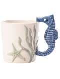 George Home White & Blue 3D Seahorse-Shaped Mug