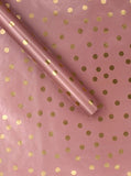 George Pink & Gold Spot Foil Roll Wrap
