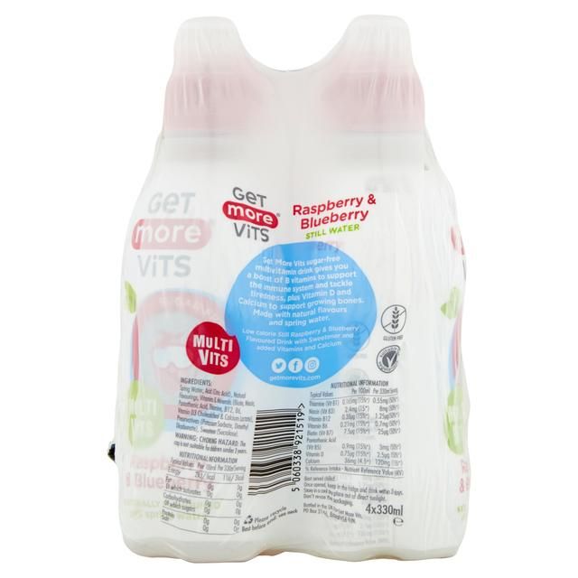 Get More Multivitamins Raspberry & Blueberry 4 x 330ml