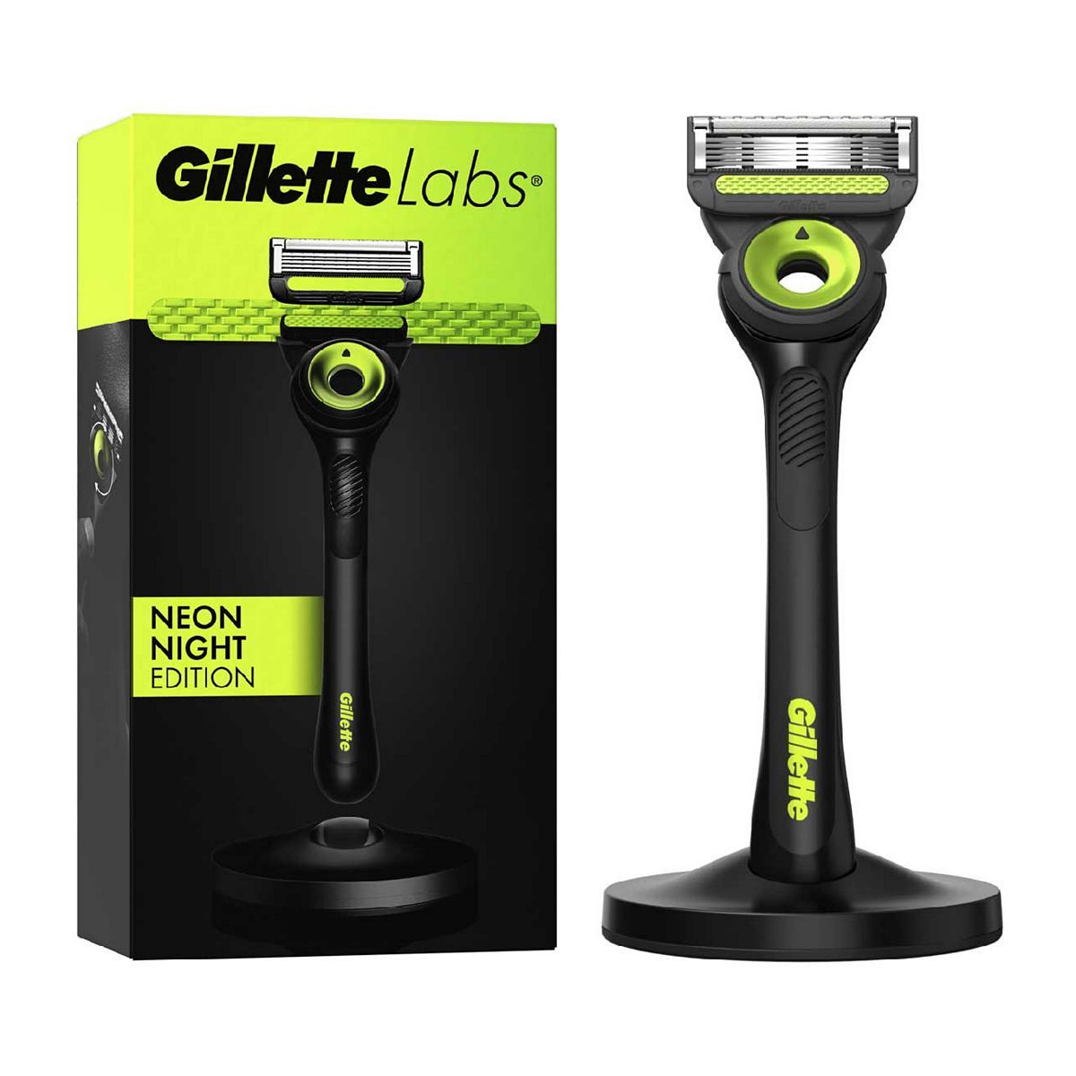 Gillette Labs Neon Night Razor and Magnetic Stand
