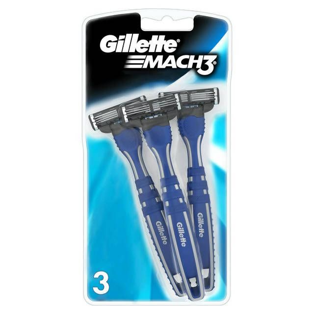 Gillette Mach 3 Disposable Razors x3