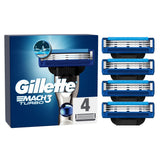 Gillette Mach3 Turbo Men's Razor Blades x4