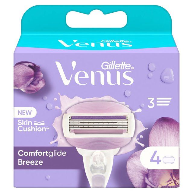 Gillette Venus Comfortglide Razor Blades Breeze 4 per pack