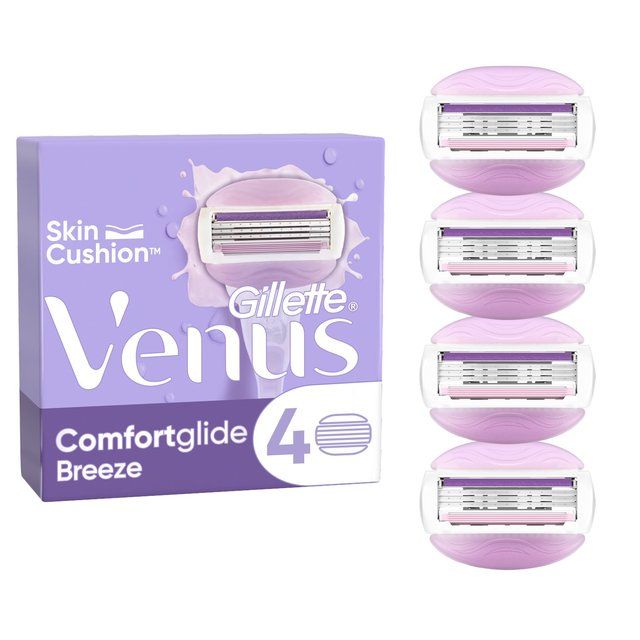 Gillette Venus Comfortglide Razor Blades Breeze 4 per pack