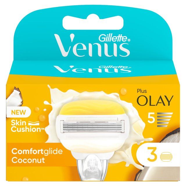 Gillette Venus Comfortglide Razor Blades with Olay Coconut 3 per pack
