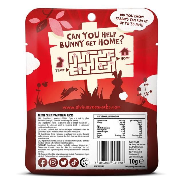 Giving Tree Freeze Dried Strawberry Crispies for Kids 10g