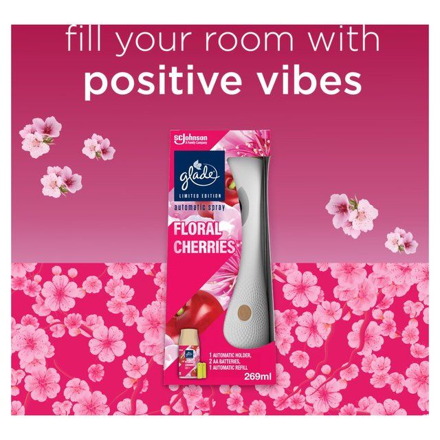 Glade Automatic Spray Air Freshener Holder & Refill Floral Cherries 269ml 269ml