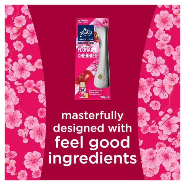 Glade Automatic Spray Air Freshener Holder & Refill Floral Cherries 269ml 269ml
