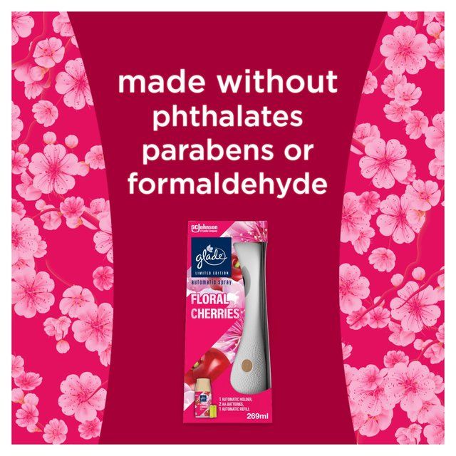 Glade Automatic Spray Air Freshener Holder & Refill Floral Cherries 269ml 269ml