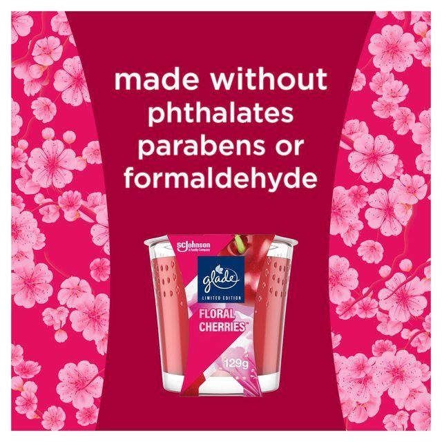 Glade Candle Floral Cherries 129g