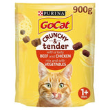 Go-Cat Crunchy & Tender Chicken and Beef Dry Cat Food 900g