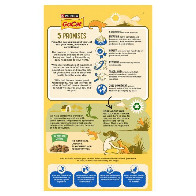 Go-Cat Herring and Tuna Dry Cat Food 750g