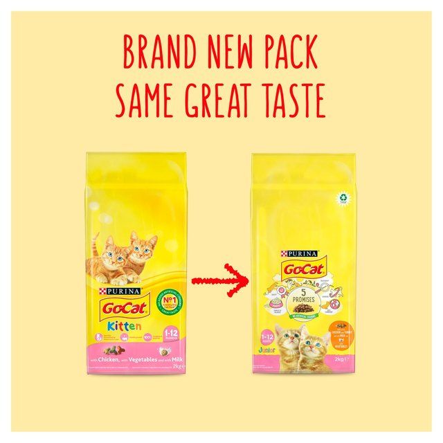 Go-Cat Kitten Chicken Turkey and Milk Dry Cat Food 2kg