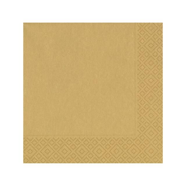Gold Paper Napkins 20 per pack