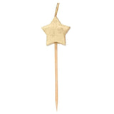 Gold Star Birthday Candles 6 per pack
