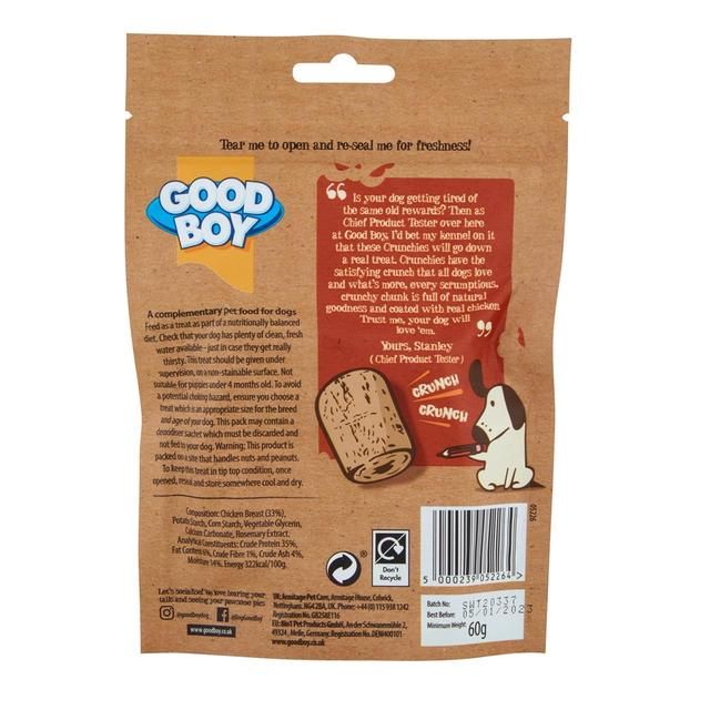 Good Boy Crunchies Chicken Mini Reward Dog Treats 60g