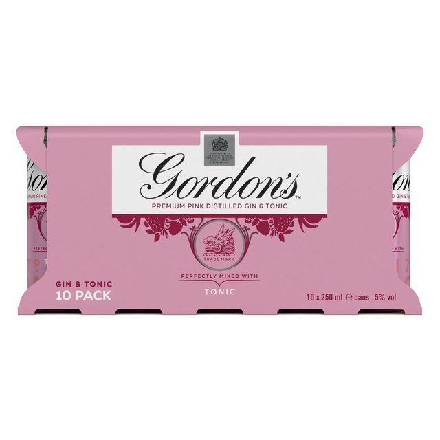 Gordon's Pink Gin & Tonic 10 x 250ml