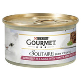 Gourmet Solitaire Beef Wet Cat Food 85g