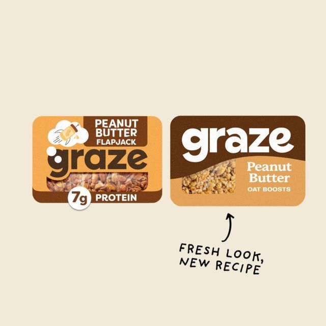 Graze Protein Peanut Butter Vegan Snacks With Oats 50g