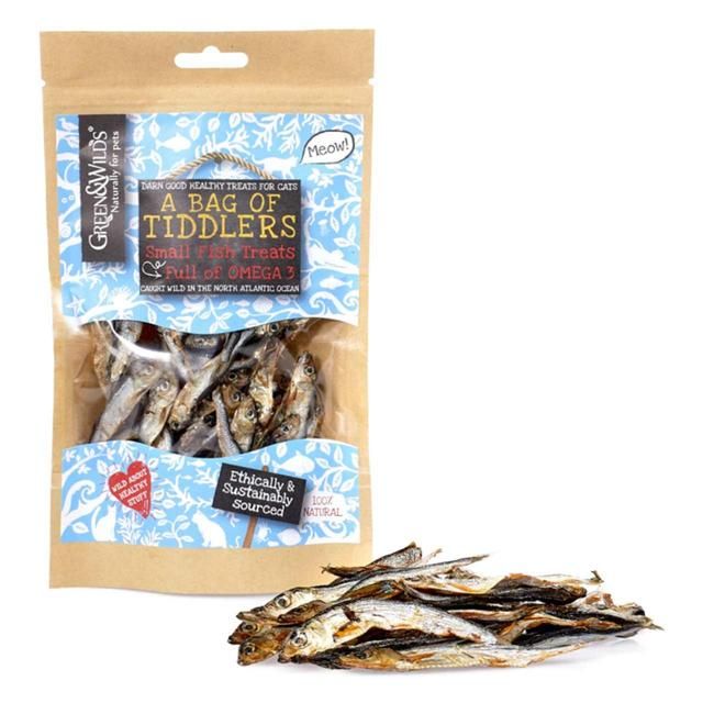 Green & Wild's A Bag of Tiddlers Fish Cat Treats 40g
