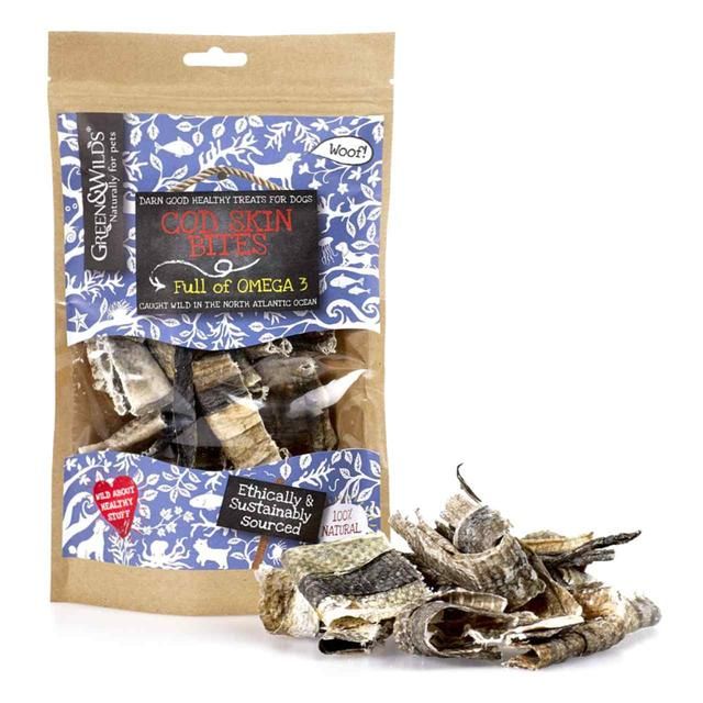 Green & Wilds Cod Skin Bites Dog Treats 50g