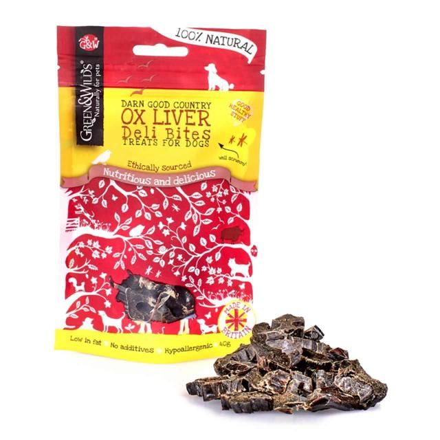 Green & Wilds Ox Liver Deli Bites Dog Treats 40g